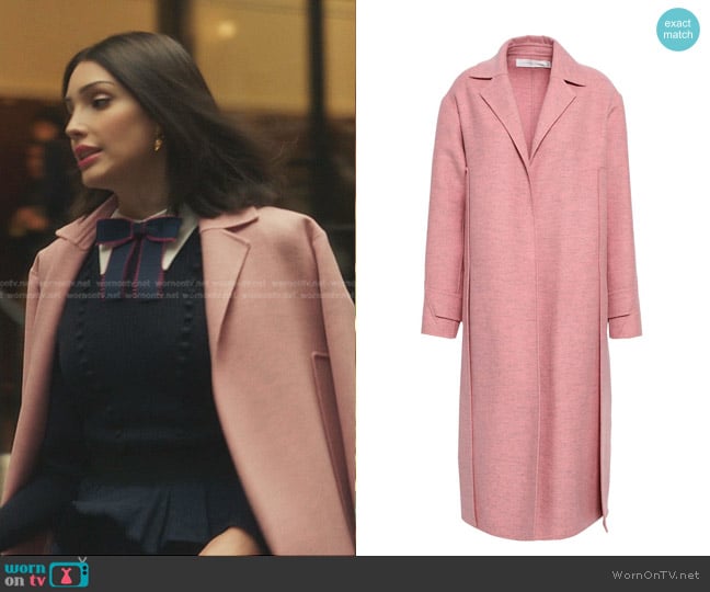 Victoria Beckham Woman Wool-Felt Coat worn by Luna La (Zión Moreno) on Gossip Girl