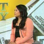 Vivian Tu’s pink cardigan and mini skirt on Today
