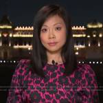 Weijia Jiang’s pink floral dress on CBS Mornings