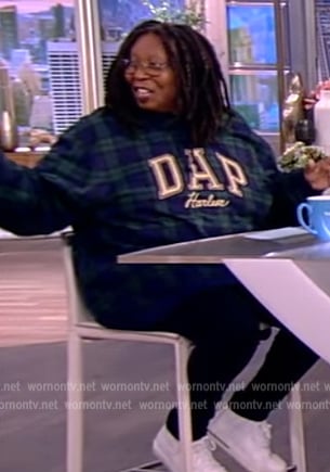 Whoopie’s plaid Dap hoodie on The View