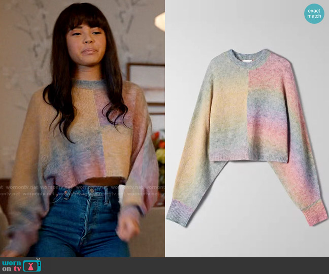 Wilfred Free Cosmic Sweater worn by Norah (Chelsea Clark) on Ginny & Georgia