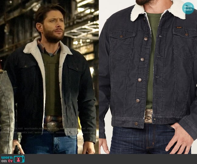 Wrangler Sherpa-Lined Corduroy Solid Jacket worn by Beau Arlen (Jensen Ackles) on Big Sky
