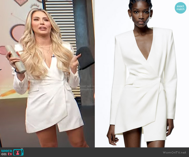 Zara Draped Blazer Dress worn by Isabel Alysa on Access Hollywood