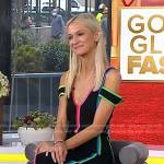 Zanna’s black contrast trim dress on Today