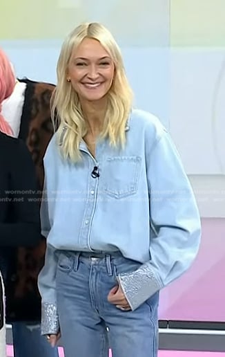 Zanna’s embellished cuff denim shirt on Today