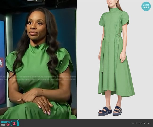 3.1 Phillip Lim Tulip Puff Sleeve Dress worn by Devyn Simone on Access Hollywood