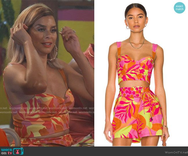 Agua Bendita x REVOLVE Lupe Top worn by Robyn Dixon on The Real Housewives of Potomac