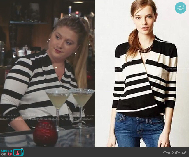 Anthropologie Deletta Chamonix Surplice Knit Top worn by Taryn Helm (Jaicy Elliot) on Greys Anatomy