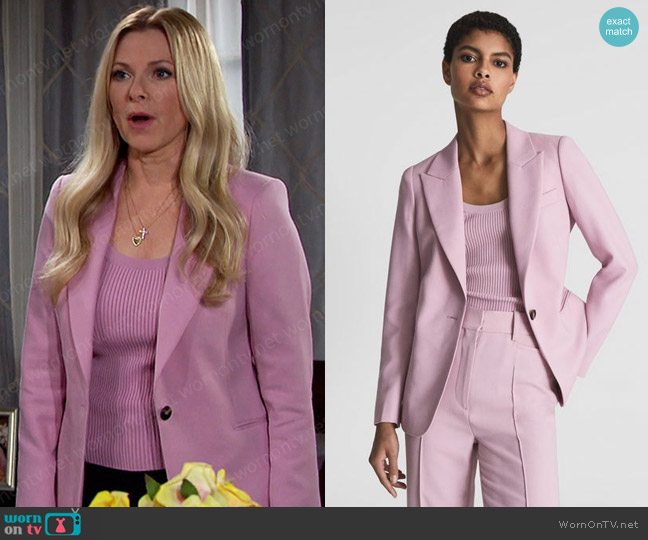 Reiss Aura Peak Lapel Blazer worn by Jennifer Horton (Cady McClain) on Days of our Lives