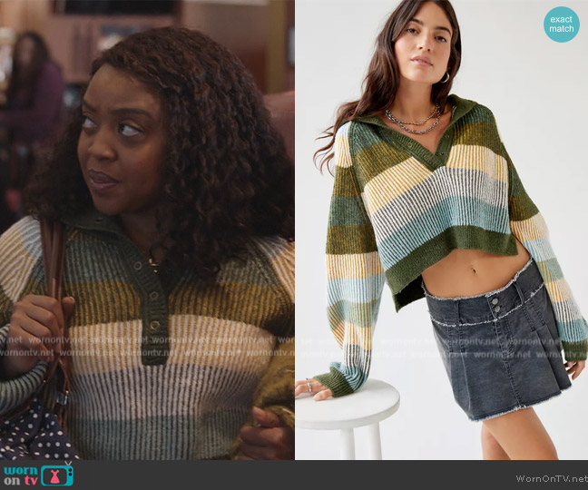 BDG Lexi Henley Sweater worn by Janine Teagues (Quinta Brunson) on Abbott Elementary