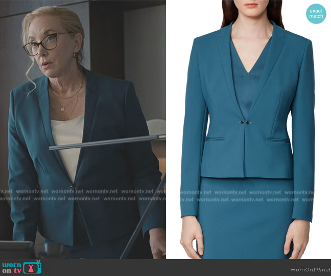 Boss Jujube One Button Blazer worn by (J. Smith-Cameron) on Succession