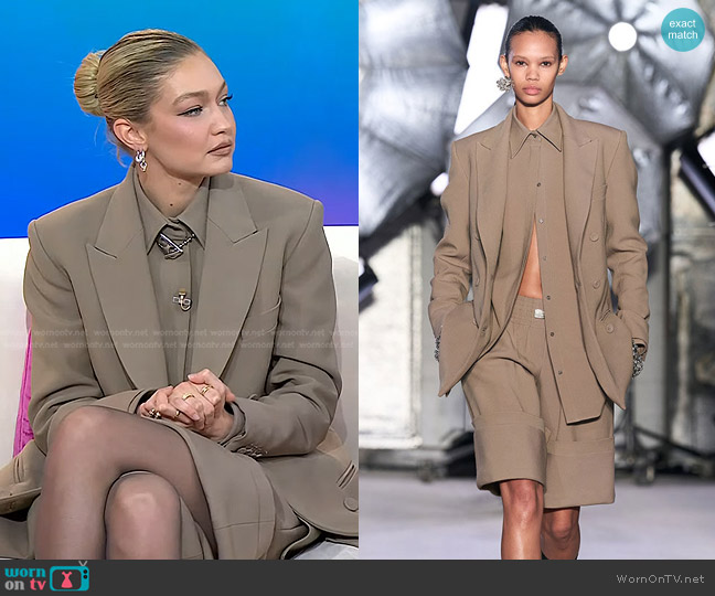 Brandon Maxwell Fall Winter 2023 Collection worn by Gigi Hadid on Today