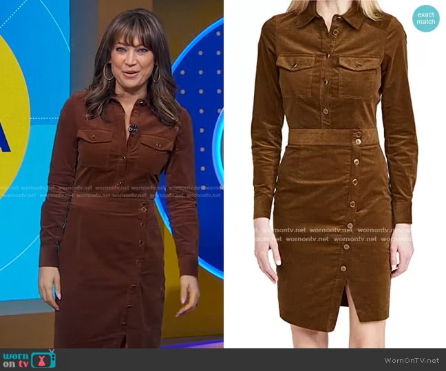 Veronica Beard Britton Shirtdress worn by Ginger Zee on Good Morning America
