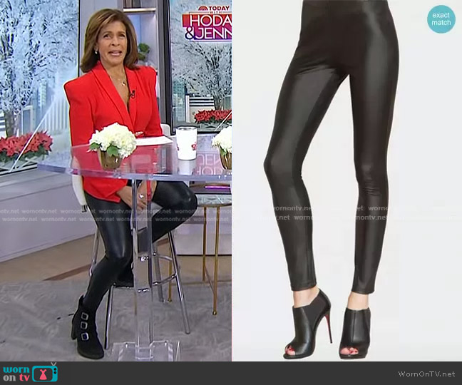 Clara Sunwoo Liquid Leather Legging worn by Hoda Kotb on Today