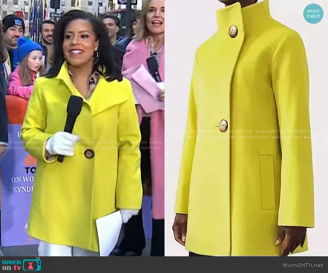 Fleurette Coupe Coat worn by Sheinelle Jones on Today