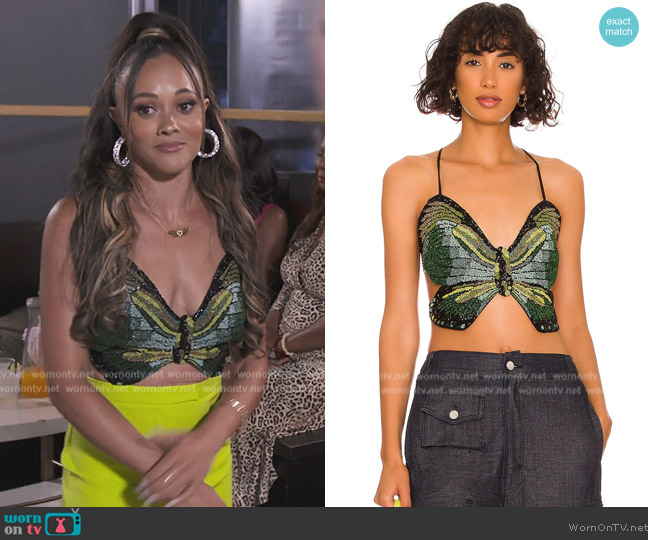x BRATZ Parvana Top Cult Gaia worn by Ashley Darby on The Real Housewives of Potomac