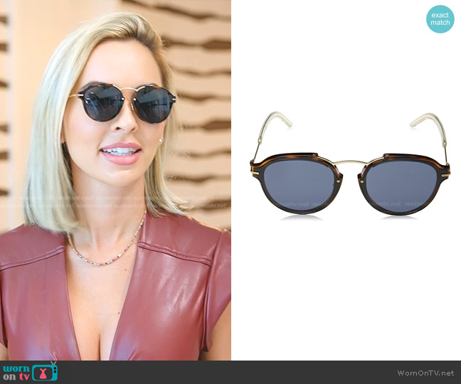 Dior Oval Sunglassesin Havana-Rose worn by Nicole Martin (Nicole Martin) on The Real Housewives of Miami