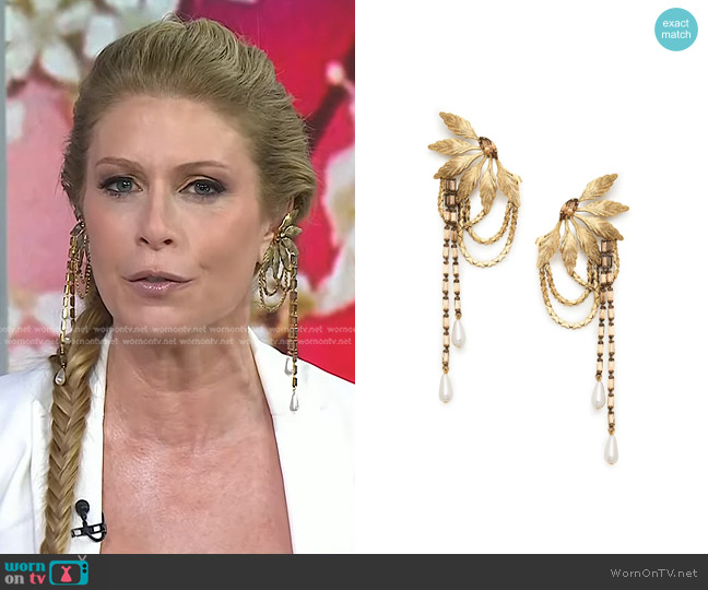 Dylan Lex Gilded Loki Earrings worn by Jill Martin on Today