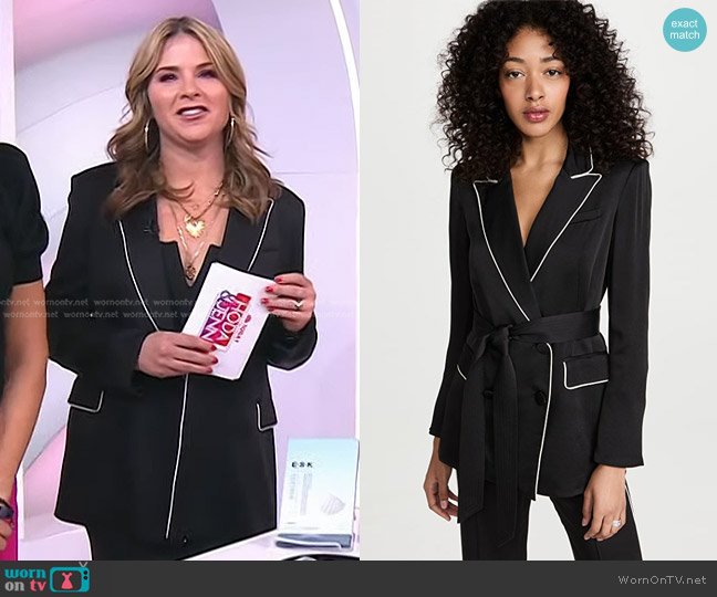 Veronica Beard Eiza Belted Jacket worn by Jenna Bush Hager on Today