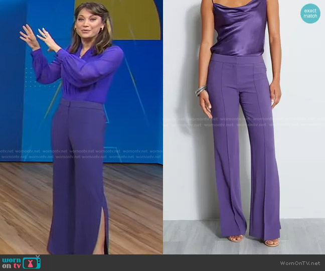 Elie Tahari Side Slit Pant worn by Ginger Zee on Good Morning America