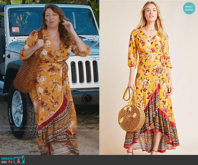 Farm Rio for Anthropologie Soigne Maxi Dress worn by Joy Summers (Joely Fisher) on Fantasy Island