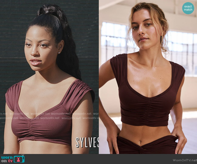 Free People Movement Breathe Deeper Crop Tank worn by Thea (Camille Hyde) on All American Homecoming
