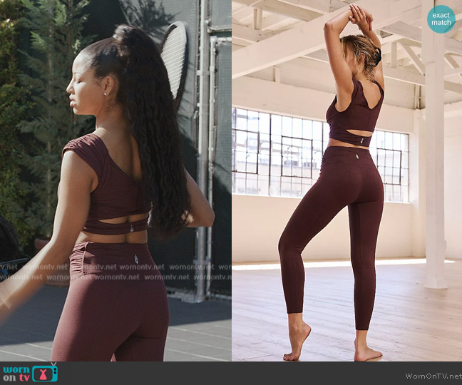 Free People Movement High-Rise Ankle Breathe Deeper Leggings worn by Thea (Camille Hyde) on All American Homecoming