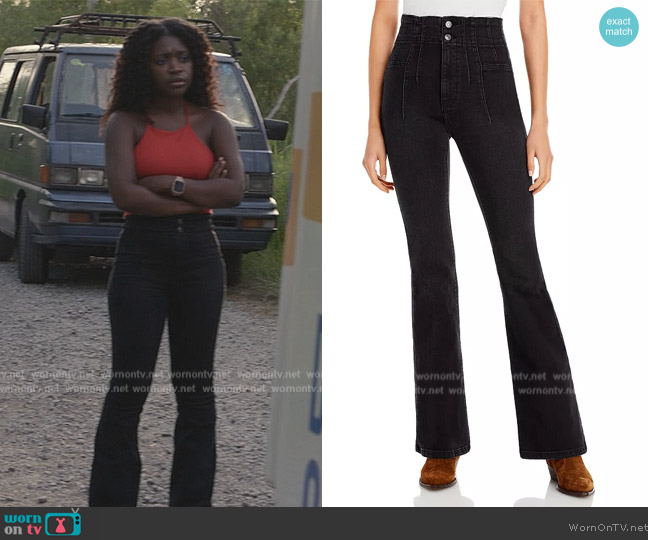 Free People We the Free Jayde Flare Jeans worn by Tasha Rivers (Zuri Reed) on National Treasure: Edge of History