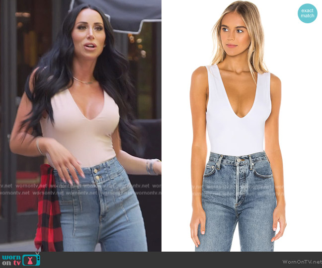 Free People Keep It Sleek Bodysuit worn by  on The Real Housewives of New Jersey