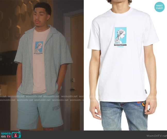 Ice Cream What's On Your Mind Graphic Tee worn by Andre Johnson, Jr. (Marcus Scribner) on Grown-ish