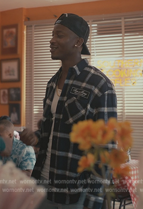 JB’s plaid time is money shirt on Bel-Air