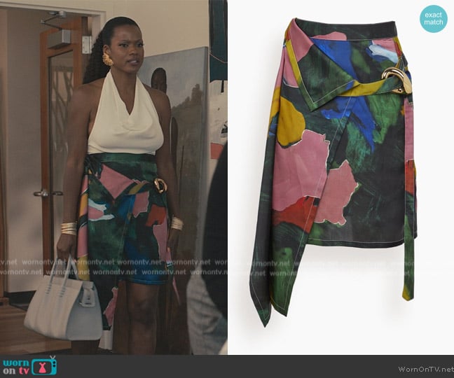 JW Anderson Side Drape Skirt in Multi worn by Vivian Banks (Cassandra Freeman) on Bel-Air