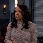 Jada’s marled turtleneck sweater on Days of our Lives