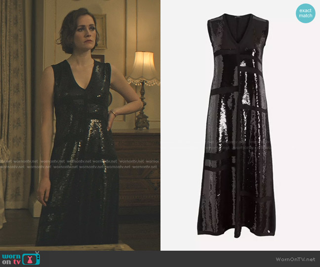 Joseph Sequin Midi Dress worn by Kate (Charlotte Ritchie) on You