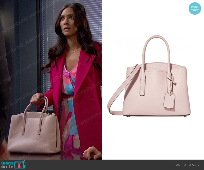 Kate Spade Margaux Large Satchel in Tutu Pink worn by Gabi Hernandez (Camila Banus) on Days of our Lives