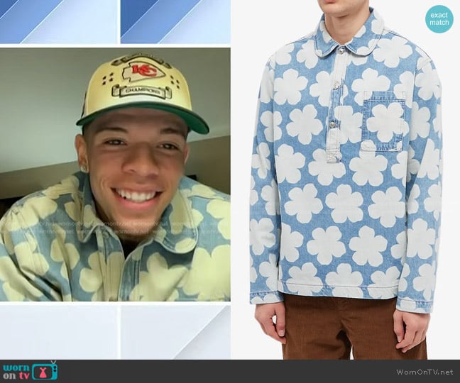 Kenzo Floral Repeat Denim Shirt worn by Skyy Moore on Today