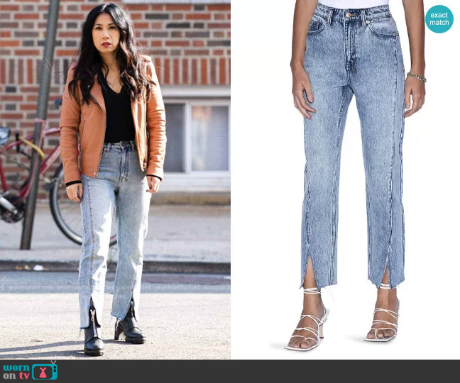 Ksubi Nine O Lifetime Panels Split Hem Jeans worn by Melody Bayani (Liza Lapira) on The Equalizer