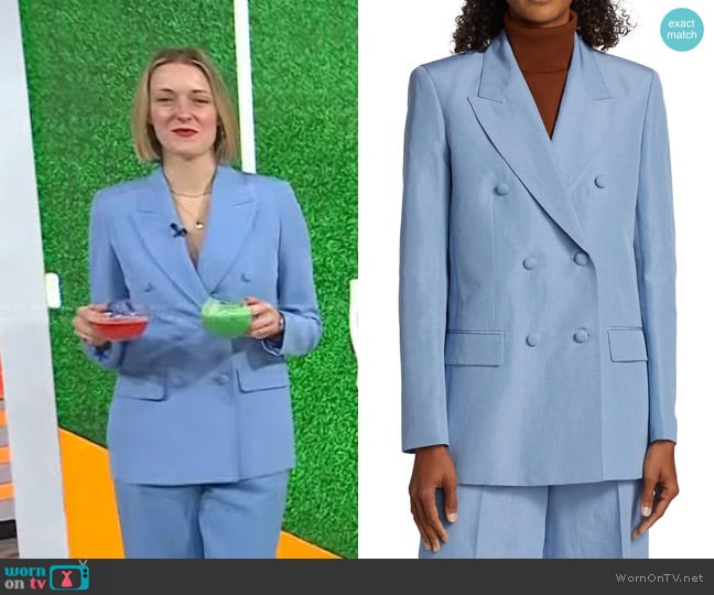 Lafayette 148 NY Trinity Double-Breasted Blazer worn by Vanessa Price on Today