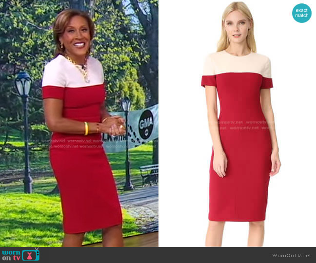 Black Halo Layne Sheath Dress worn by Robin Roberts on Good Morning America