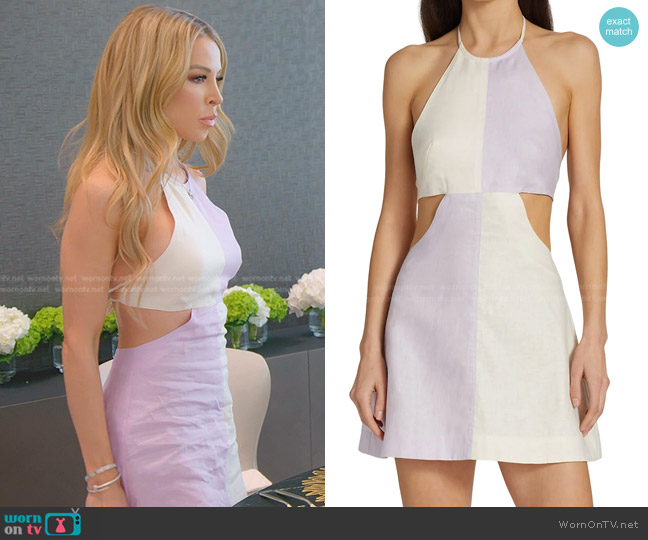 Matthew Bruch Linen Minidress worn by Lisa Hochstein (Lisa Hochstein) on The Real Housewives of Miami