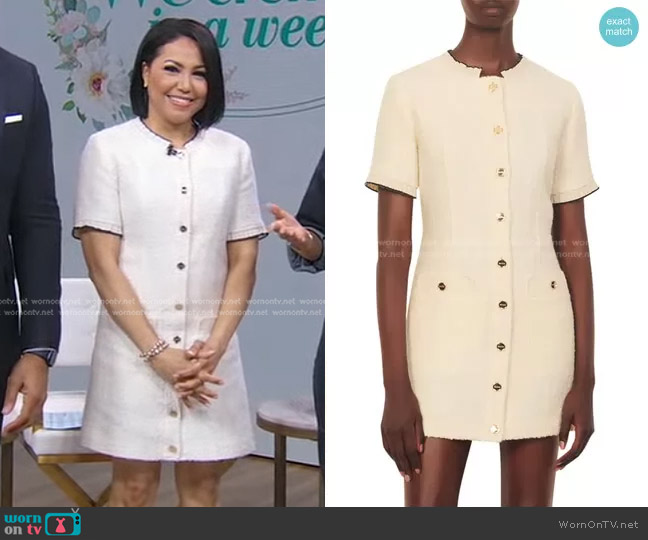 Sandro Molly Patch Pocket Dress worn by Stephanie Ramos on Good Morning America