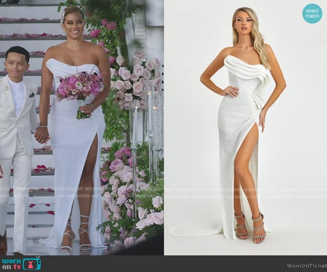Nicole Bakti Style 7038 worn by Robyn Dixon on The Real Housewives of Potomac