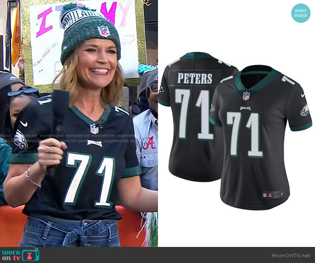 Nike Philadelphia Eagles Vapor Untouchable Jason Peters Jersey worn by Savannah Guthrie on Today