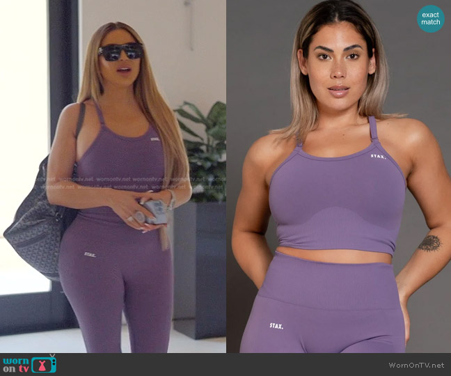 Stax. Premium Seamless V3 Strappy Crop Top worn by Larsa Pippen (Larsa Pippen) on The Real Housewives of Miami