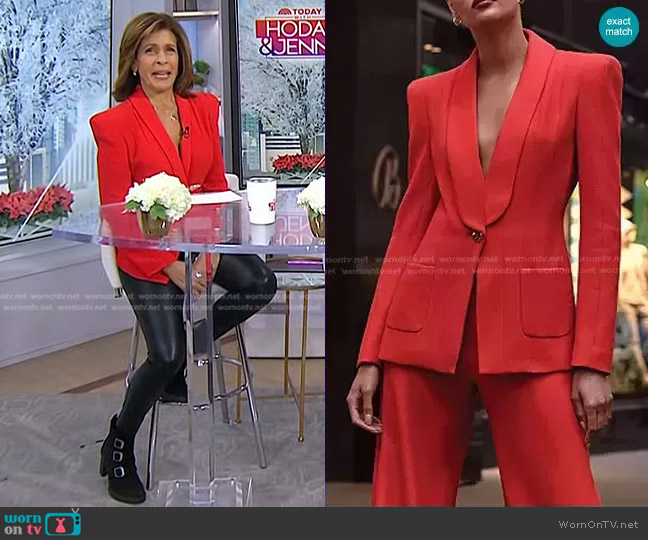Sergio Hudson Multi Seamed Blazer worn by Hoda Kotb on Today