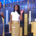 Shelby Ivey Christie’s white top and boots on Good Morning America