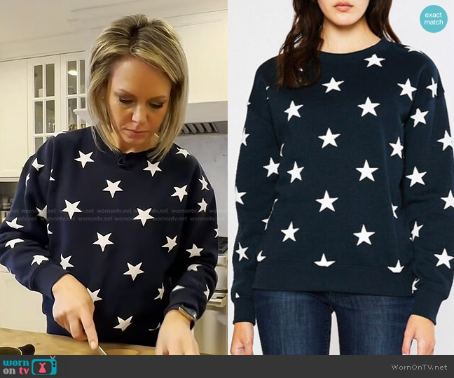 Reflex Star Print Sweatshirt worn by Dylan Dreyer on Today