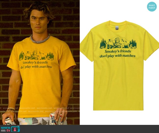 Stoic Smokey Graphic T-Shirt worn by John B (Chase Stokes) on Outer Banks
