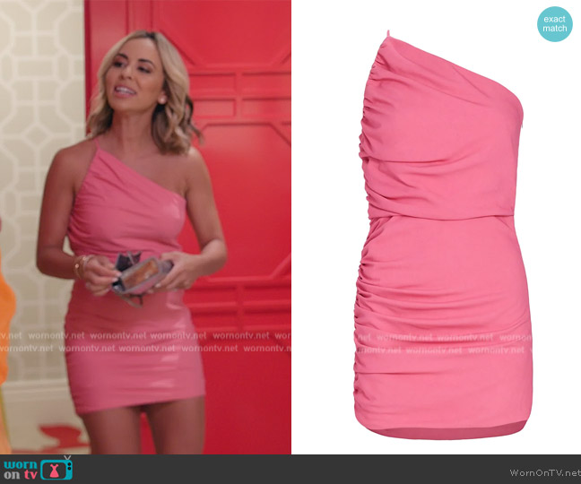 The Sei Asymmetric Gathered Mini Dress worn by Nicole Martin (Nicole Martin) on The Real Housewives of Miami