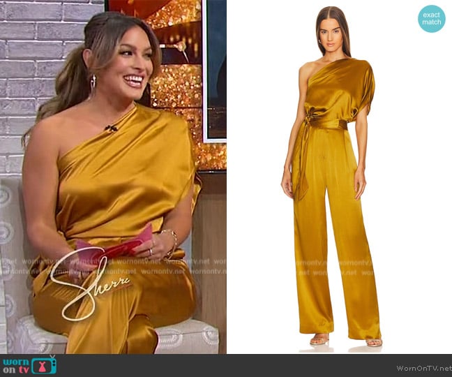 The Sei One Shoulder Tie Top worn by Emily Orozco on Sherri